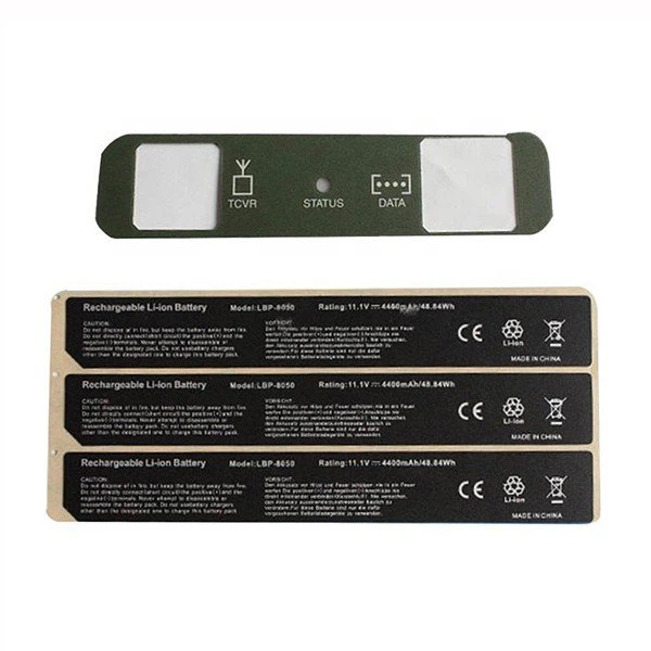 Control panel stickers